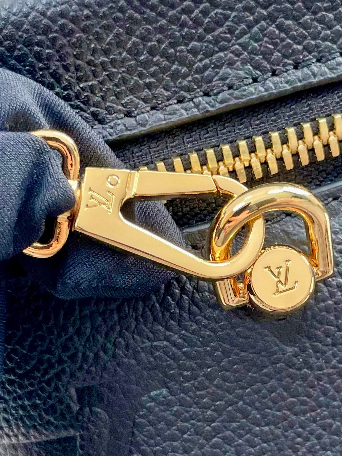 VANITY 19 IN BLACK MONOGRAM EMBOSSED CALFSKIN GOLD HARDWARE