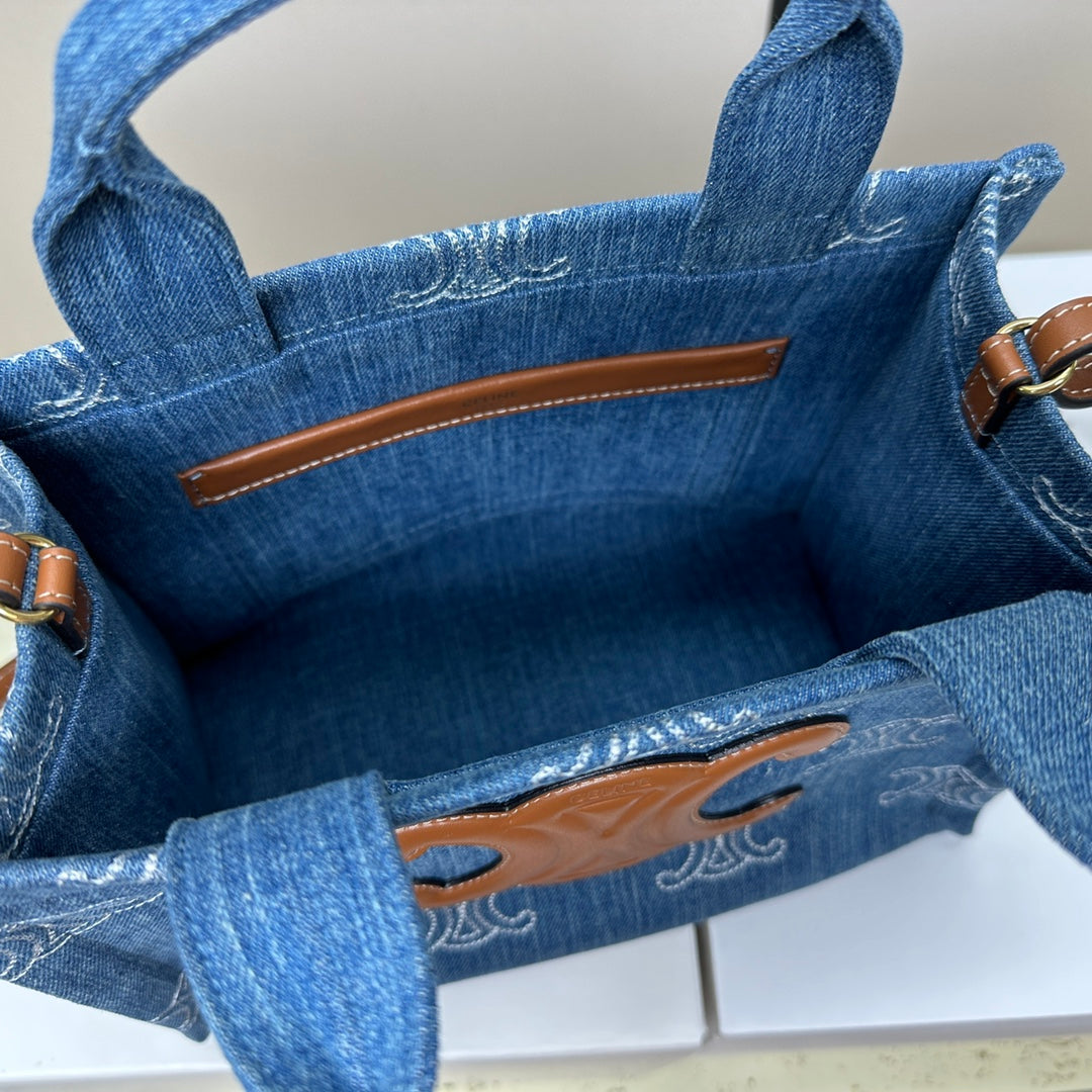 SMALL CABAS THAIS BLUE DENIM 25