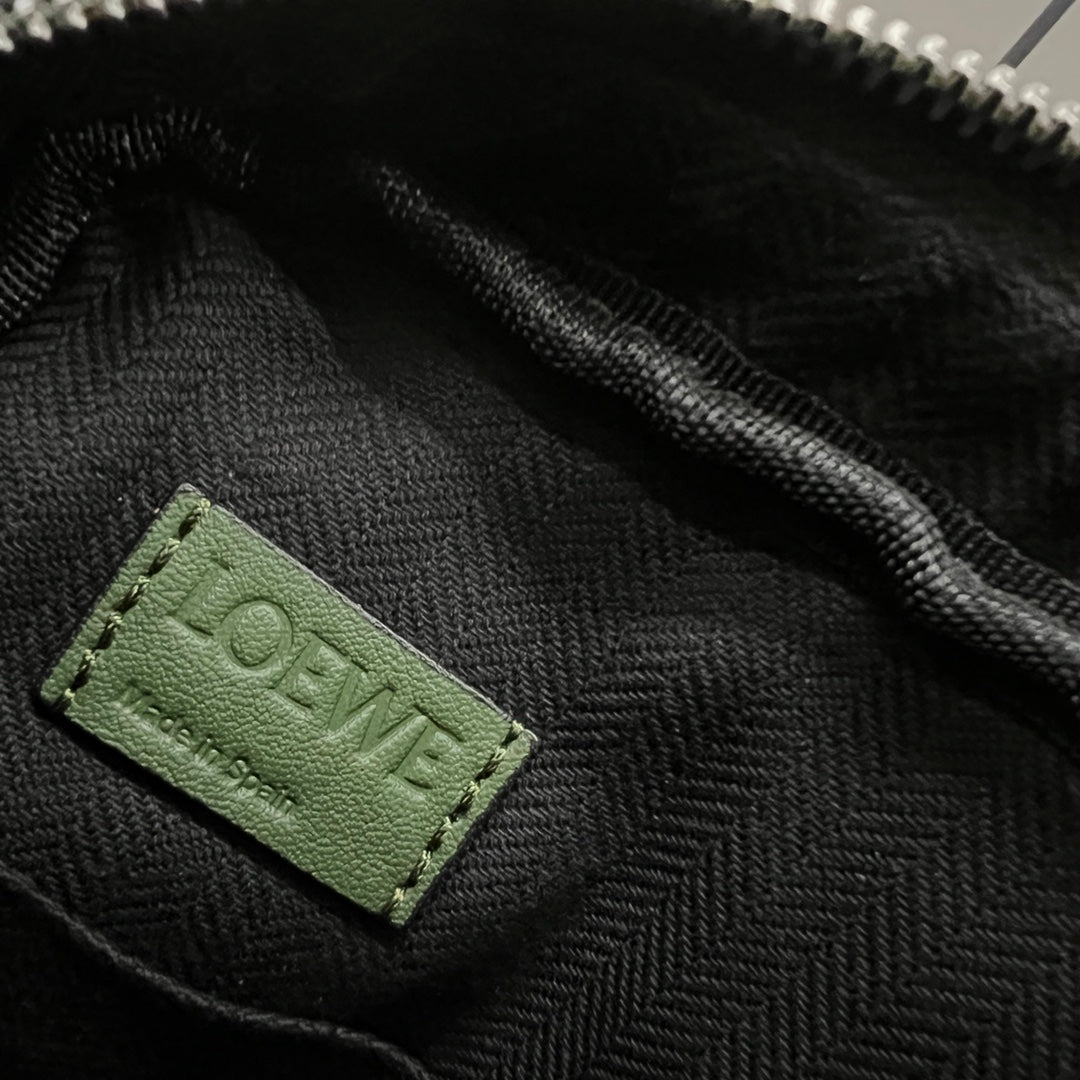 Loew Military Dark Green Leather Messager Bag