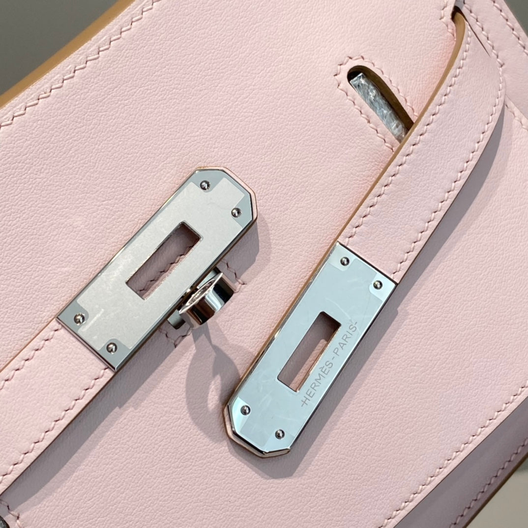 HM JYPSIÈRE MINI 23 MAUVE PALE CALFSKIN SILVER HARDWARE