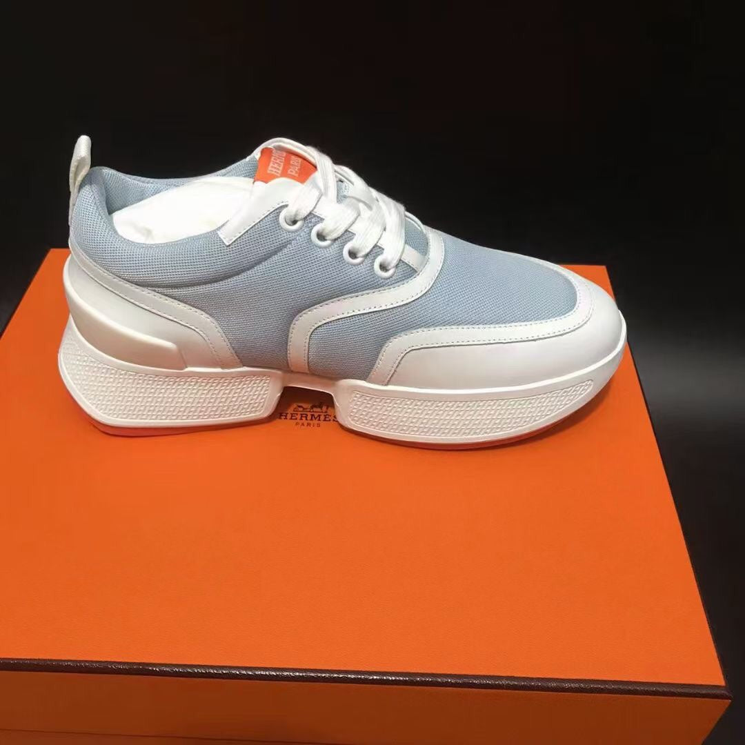 HM Giga 50 Sneaker Baby Blue Canvas White Goatskin Orange