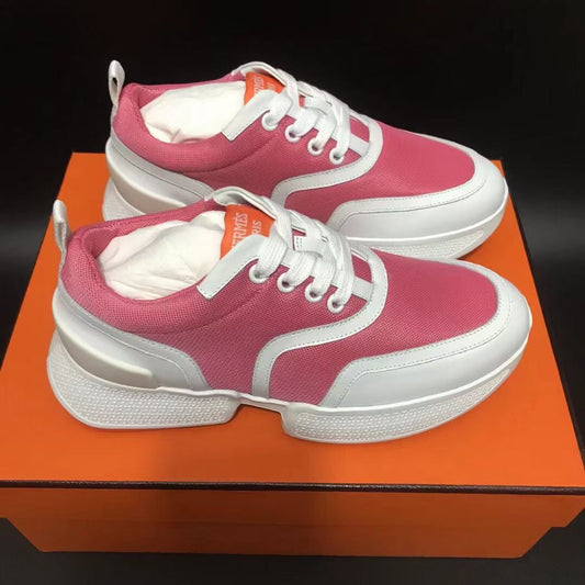 HM Giga 50 Sneaker Pink Canvas White Goatskin Orange