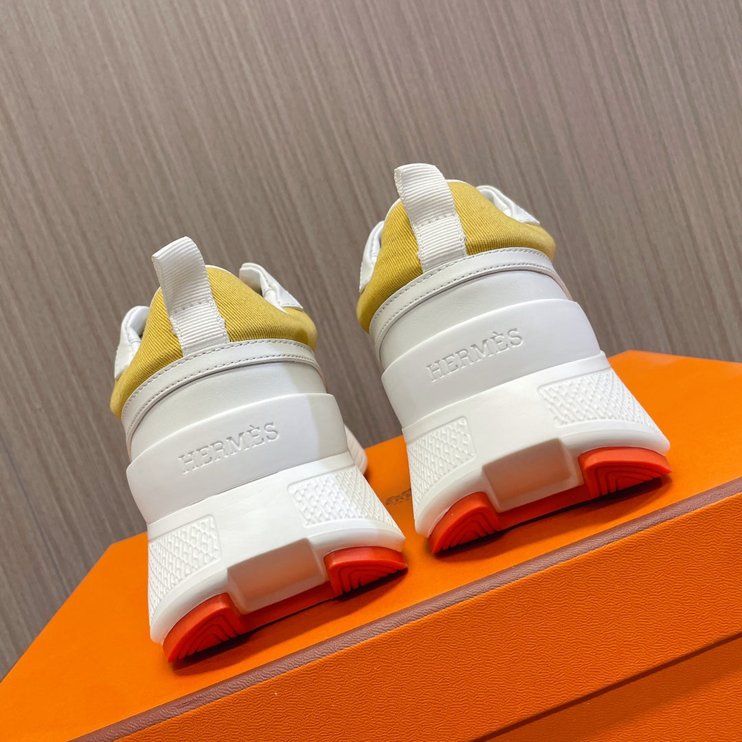 HM Giga 50 Sneaker Sunny Yellow Canvas White Goatskin Orange