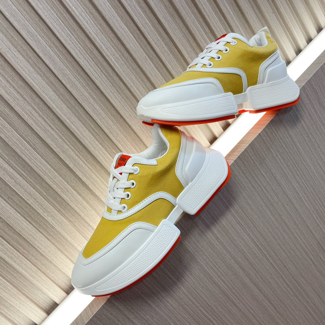 HM Giga 50 Sneaker Sunny Yellow Canvas White Goatskin Orange