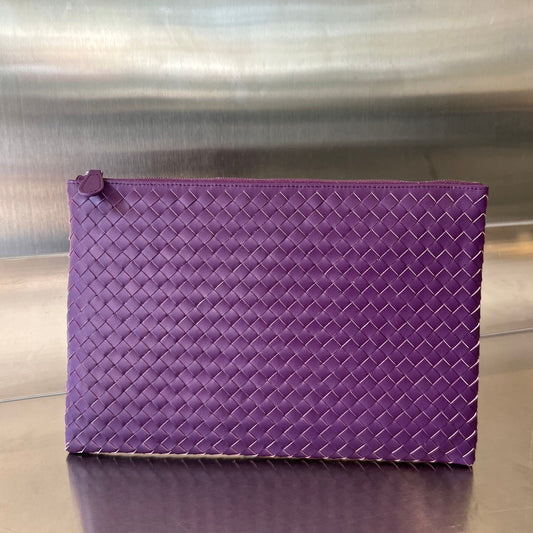 INTRECCIATO 30 IN PURPLE VIOLET LAMBSKIN