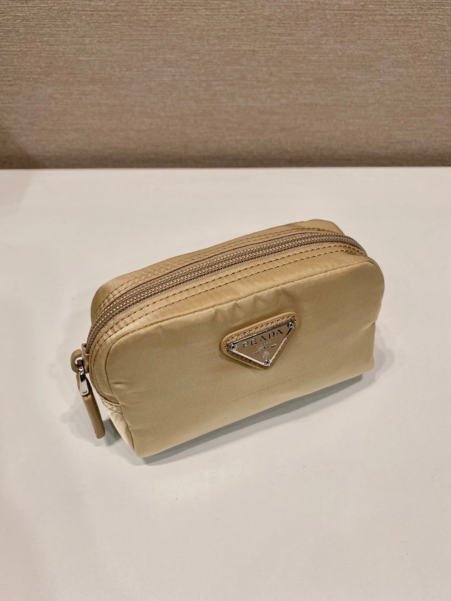 PRA CLUTCH 12 IN TAN BROWN RE-NYLON