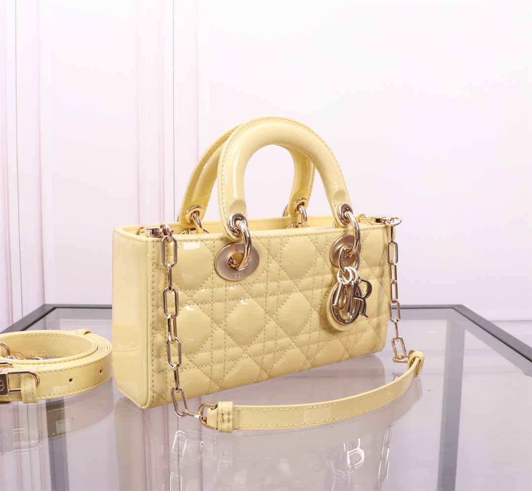 SMALL LADY D-JOY 22 YELLOW LAMBSKIN