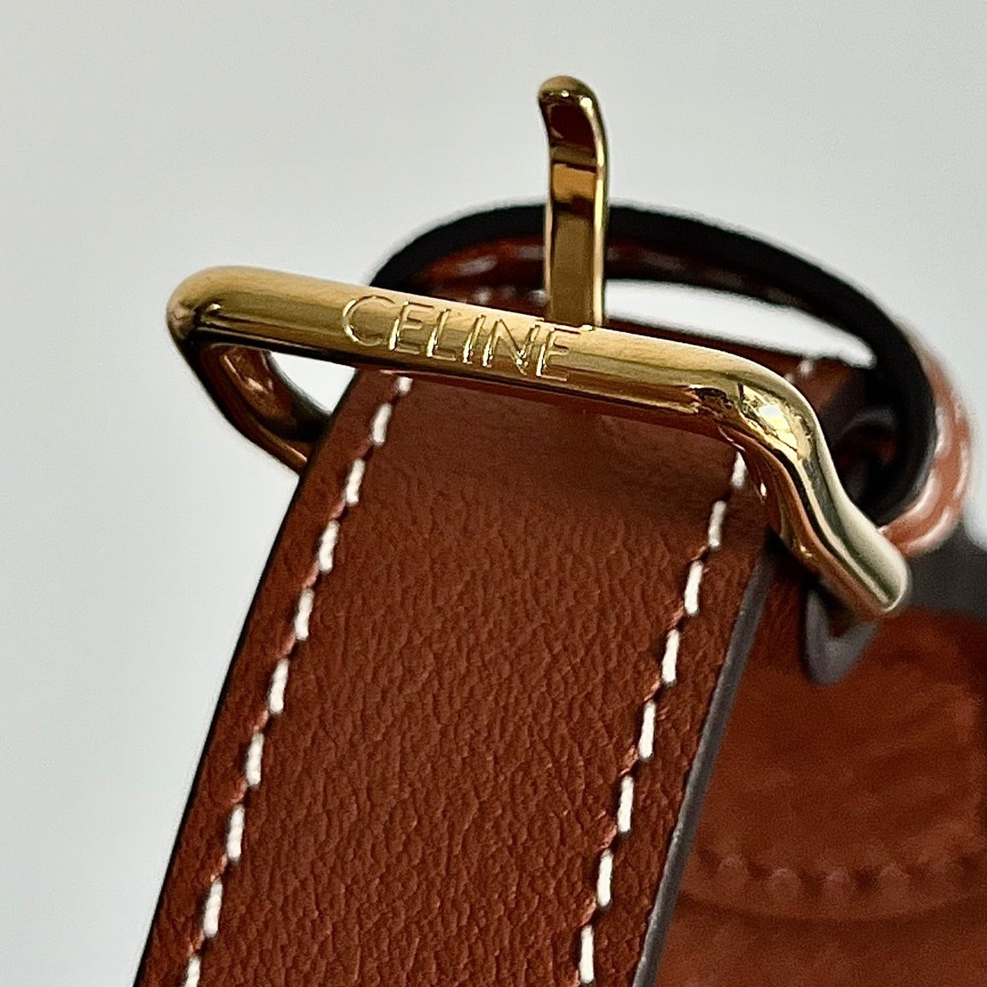 TRIOMPHE 31 TAN BROWN CALFSKIN