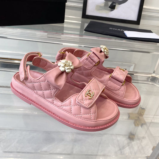 cc dad sandals pink lambskin