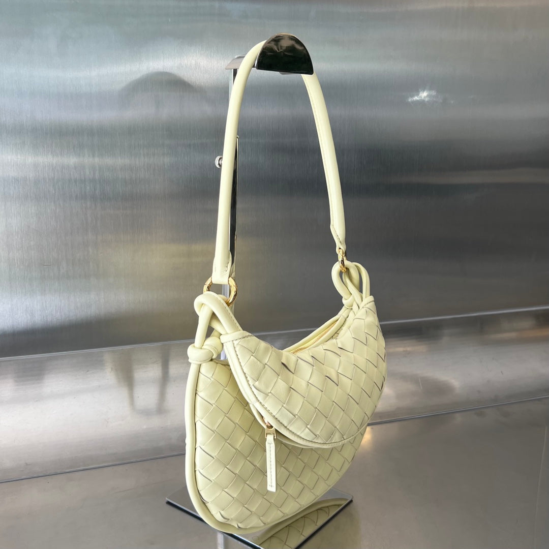 SMALL GEMELLI 24 IN LIGHT YELLOW LAMBSKIN