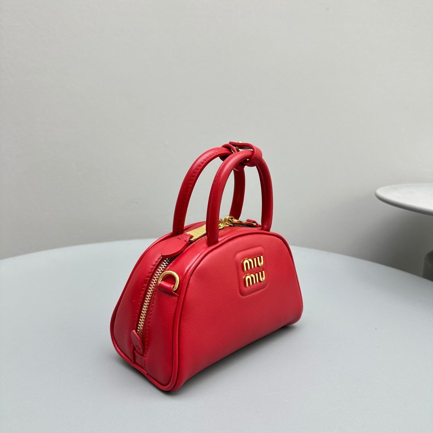 TOP-HANDLE 18 BAG IN RED CALFSKIN