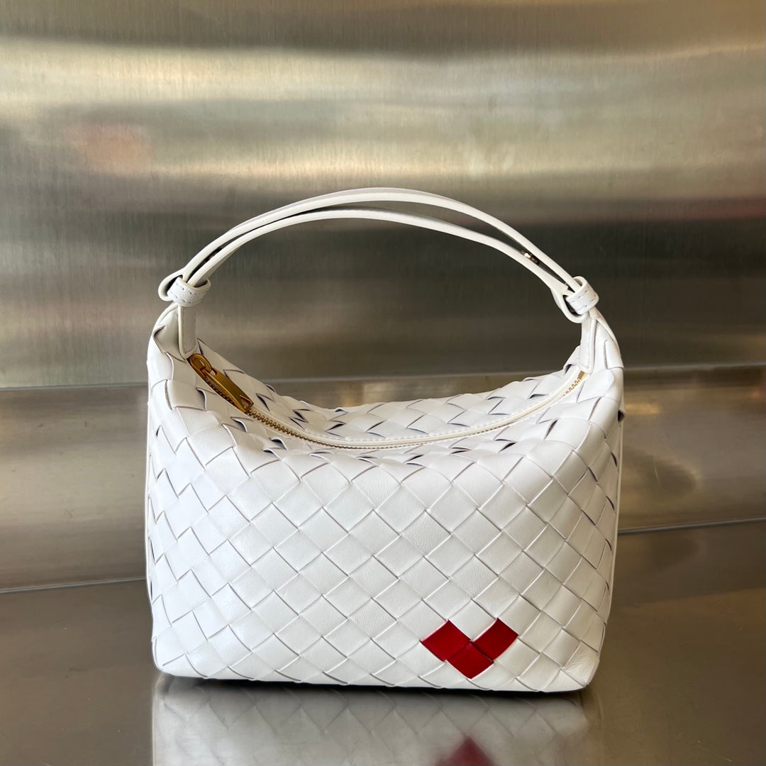 WALLACE 22 BAG IN WHITE MIX RED CALFSKIN