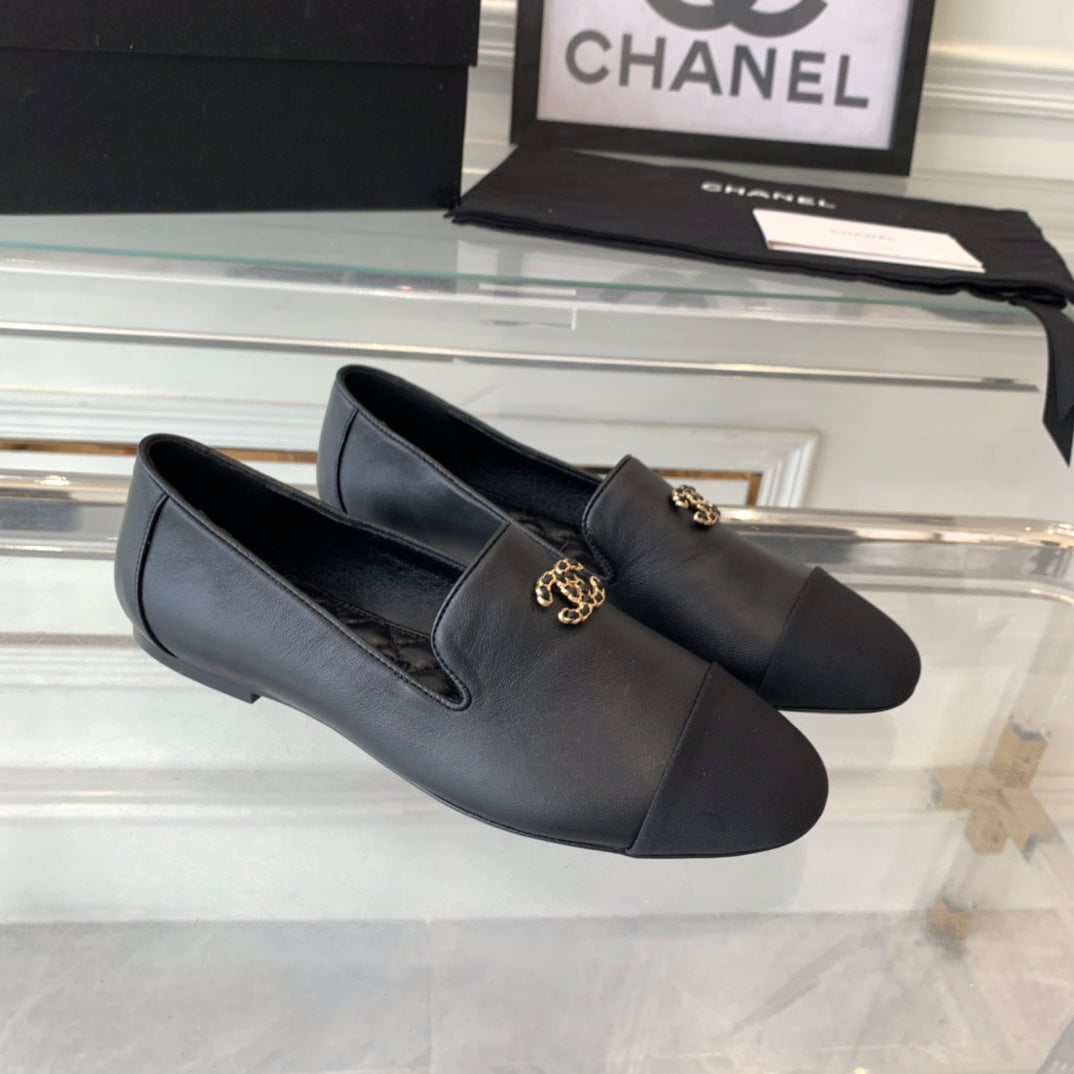 cc loafer black lambskin black grosgrain