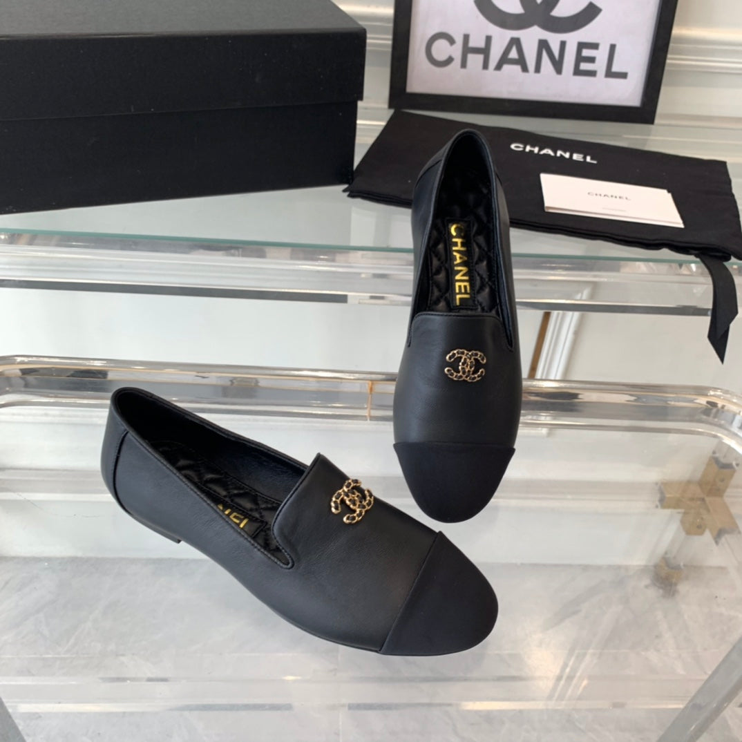 cc loafer black lambskin black grosgrain