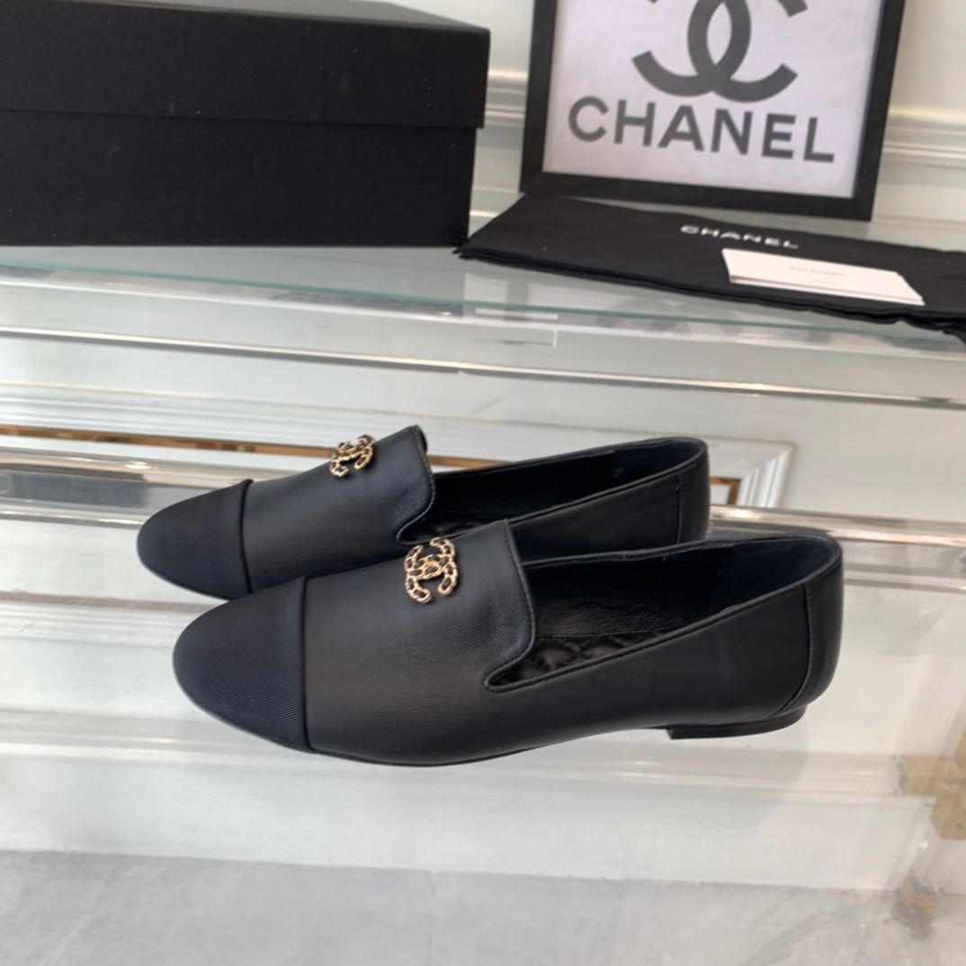 cc loafer black lambskin black grosgrain