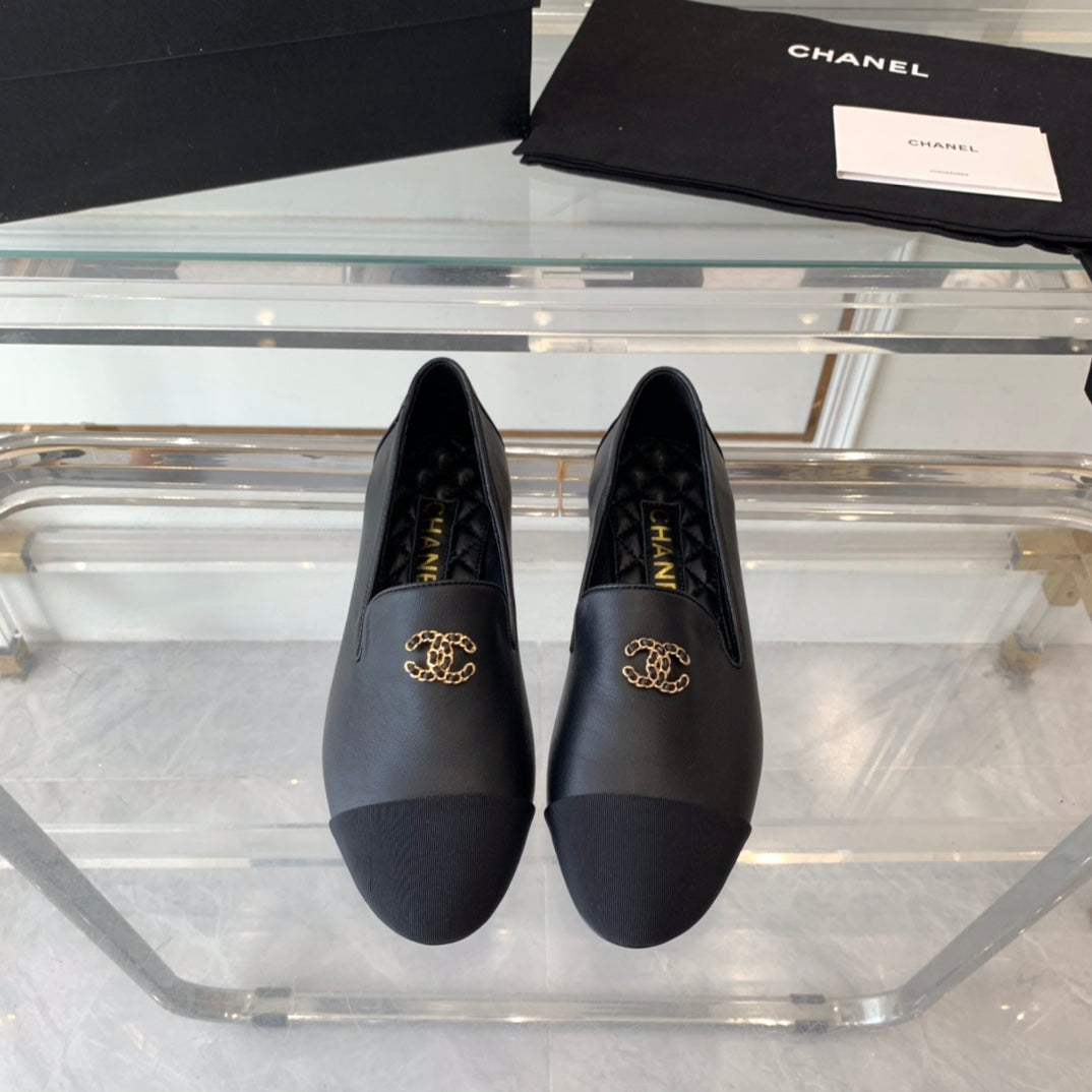 cc loafer black lambskin black grosgrain