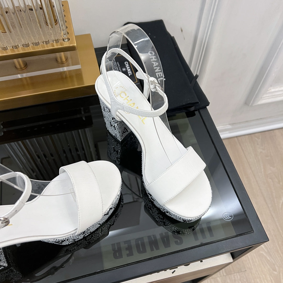 slingback sandal 90 white lambskin