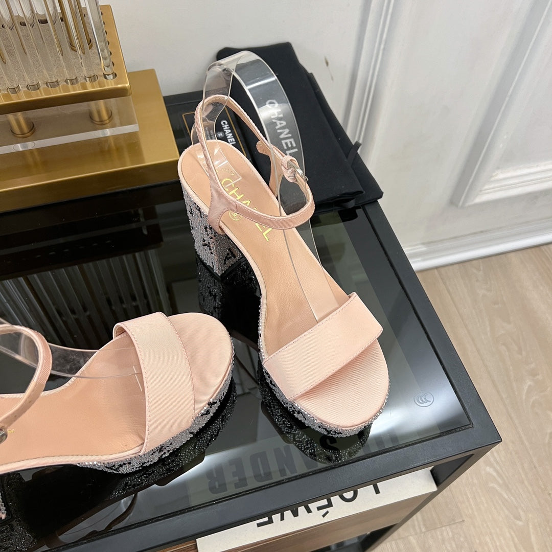 slingback sandal 90 light pink lambskin