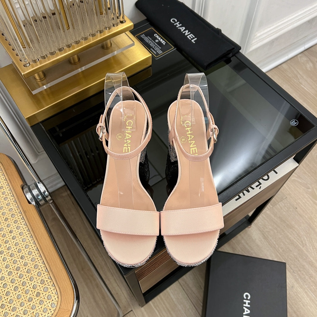 slingback sandal 90 light pink lambskin