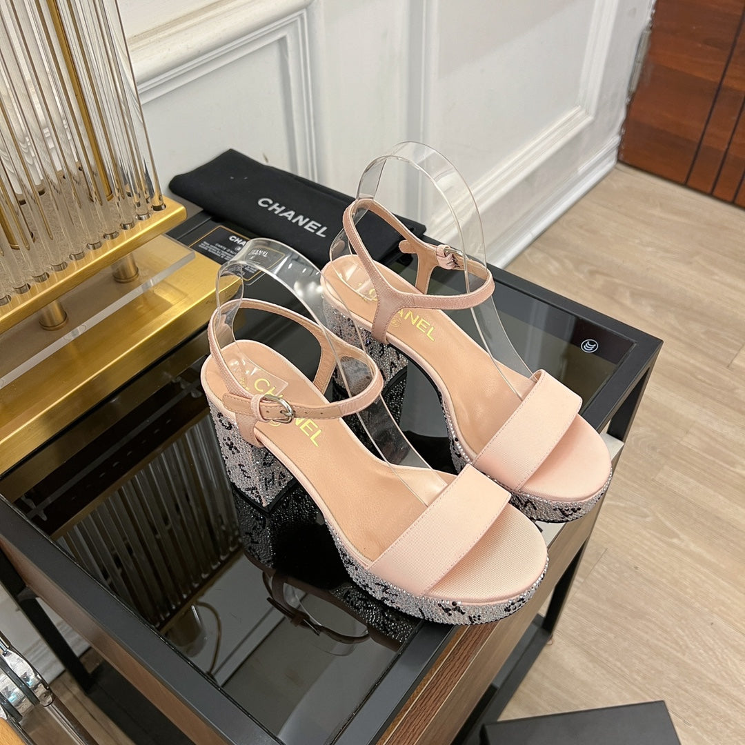 slingback sandal 90 light pink lambskin