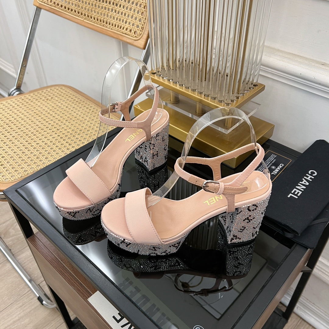 slingback sandal 90 light pink lambskin