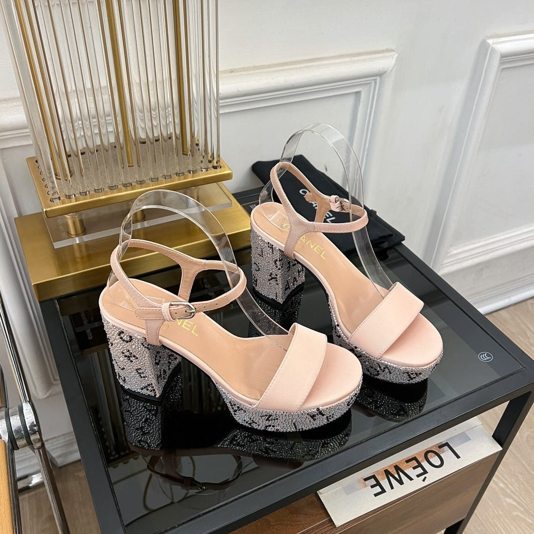 slingback sandal 90 light pink lambskin