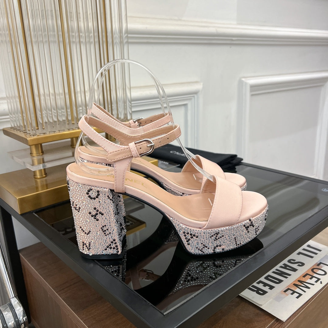 slingback sandal 90 light pink lambskin