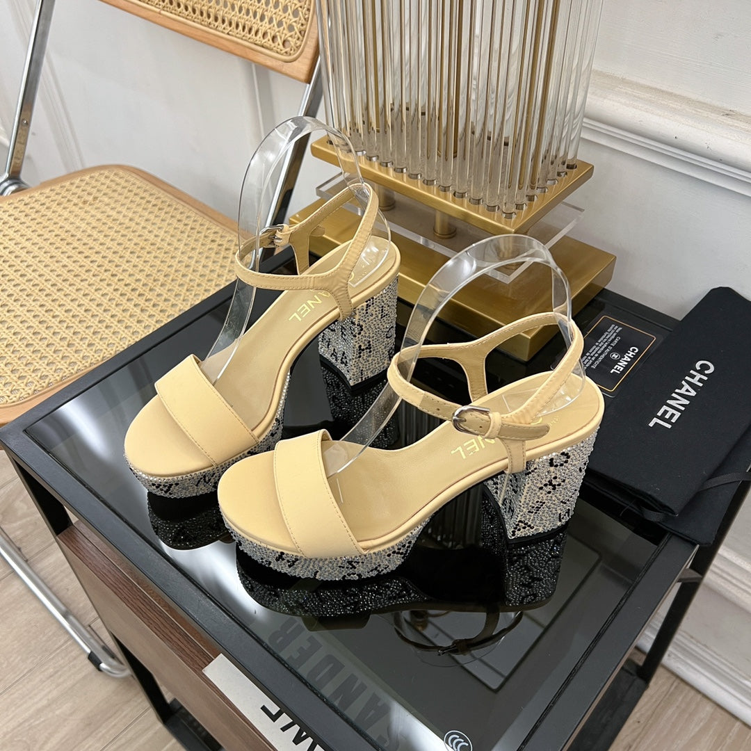 slingback sandal 90 beige lambskin