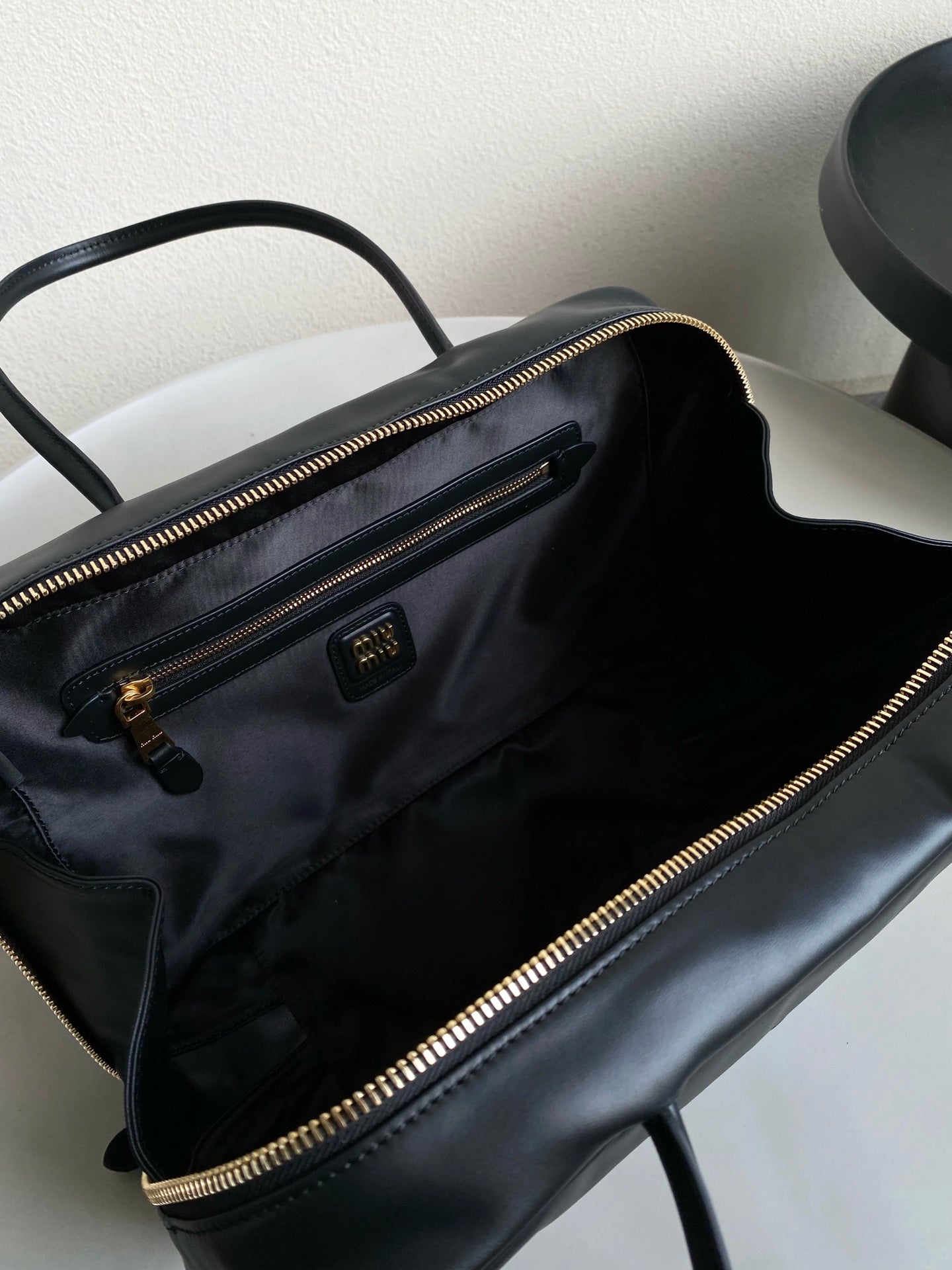 BEAU BAG 34 IN BLACK LEATHER