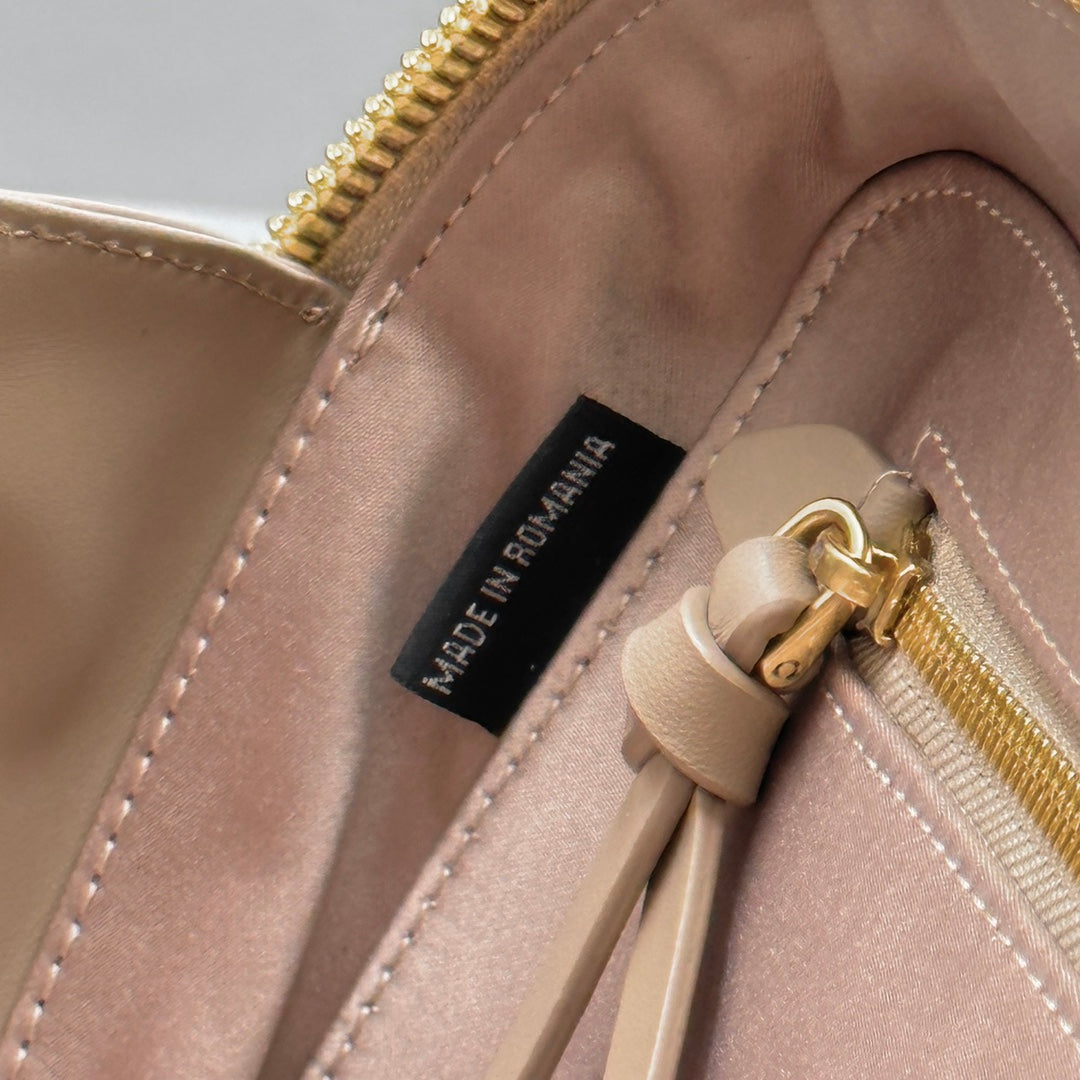 RESTRO SMALL 27 IN TAUPE PINK IN CALFSKIN