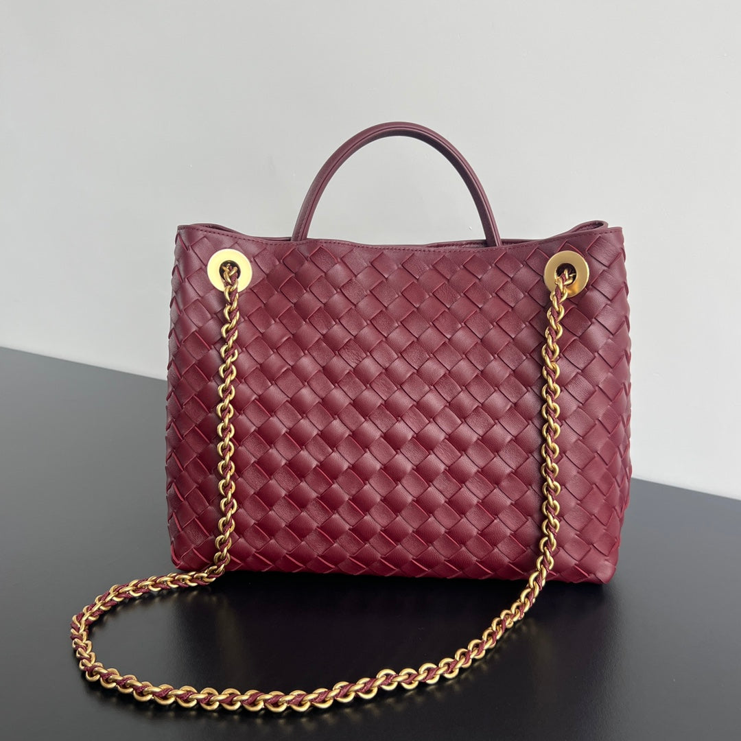 bv medium andiamo 32 burgundy lambskin