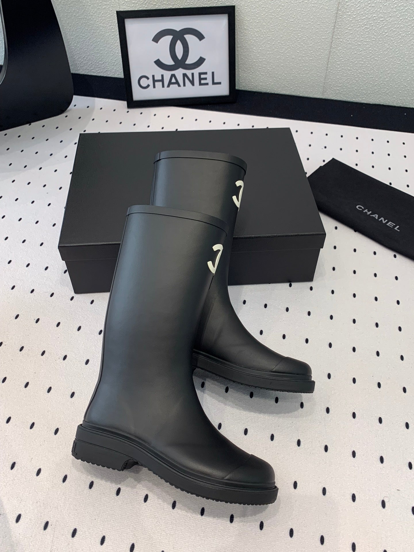 cc rainboot black rubber