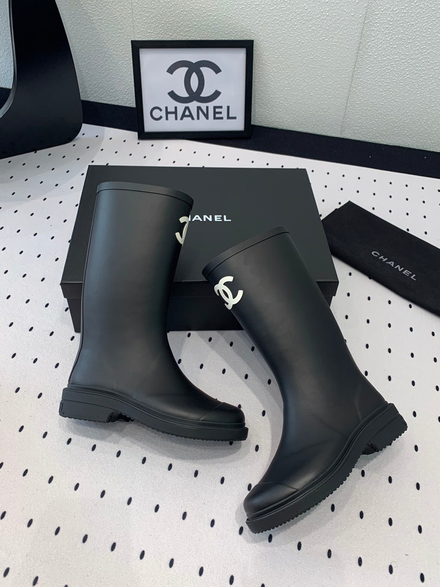 cc rainboot black rubber