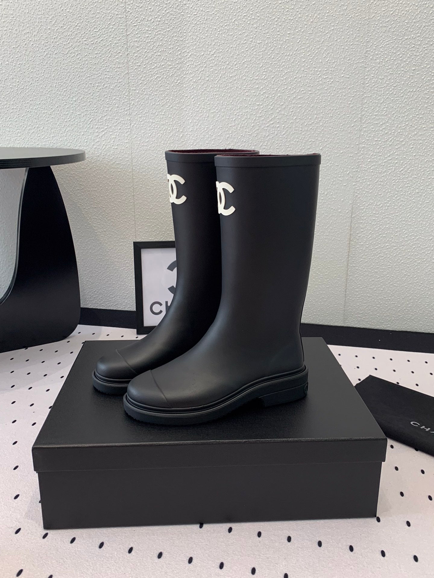 cc rainboot black rubber