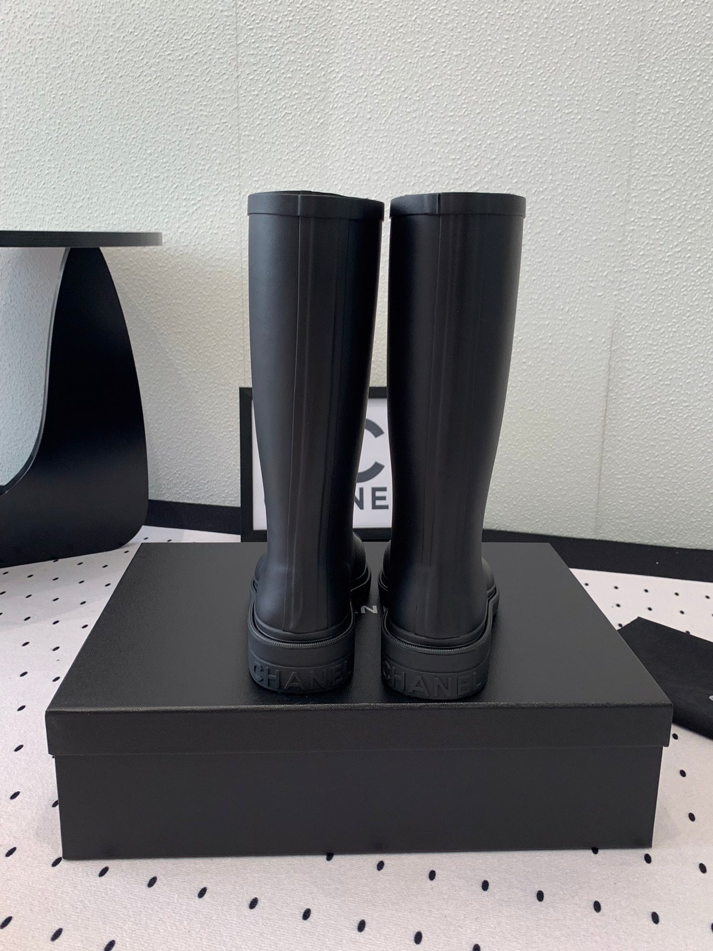 cc rainboot black rubber