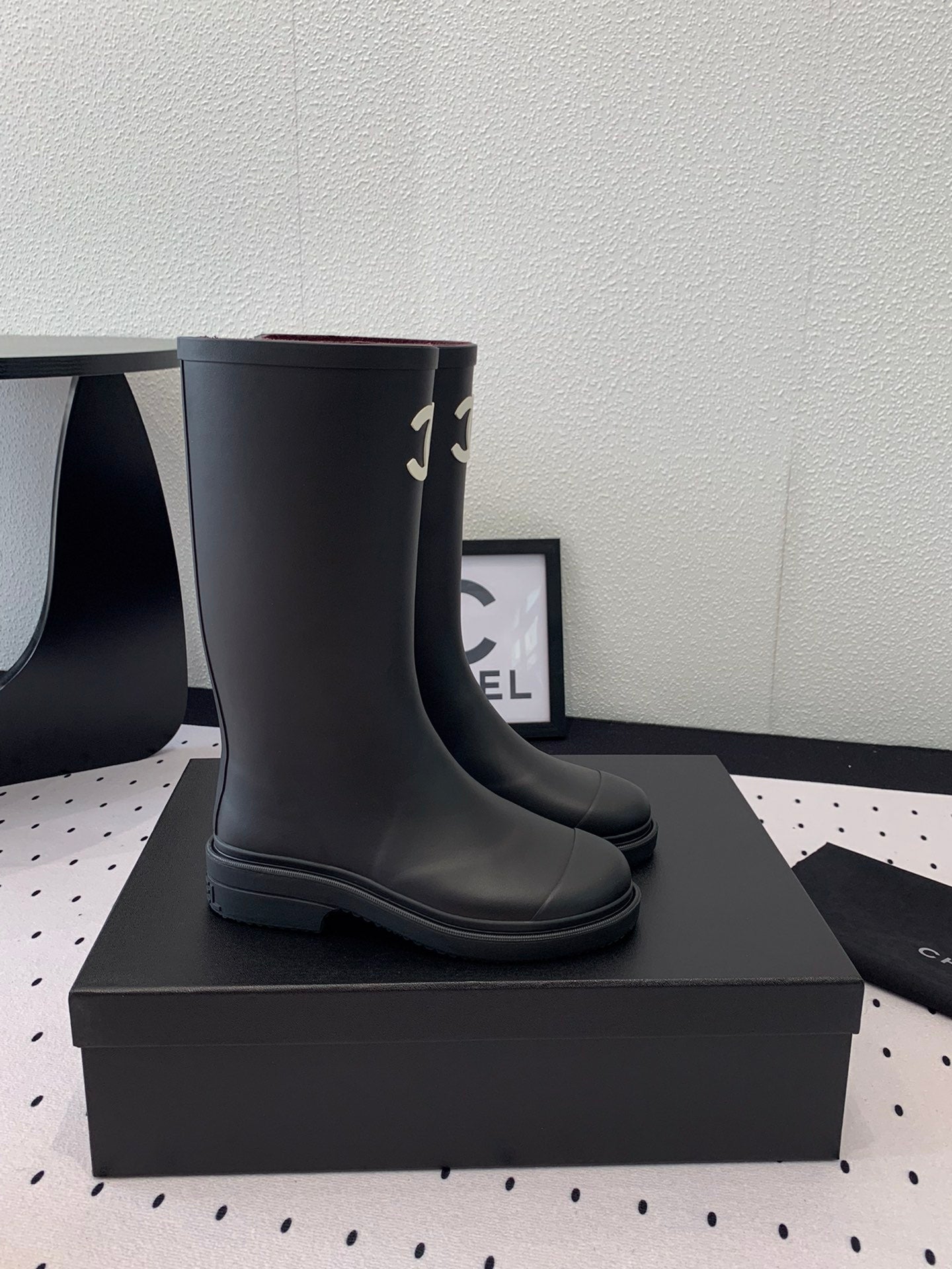 cc rainboot black rubber