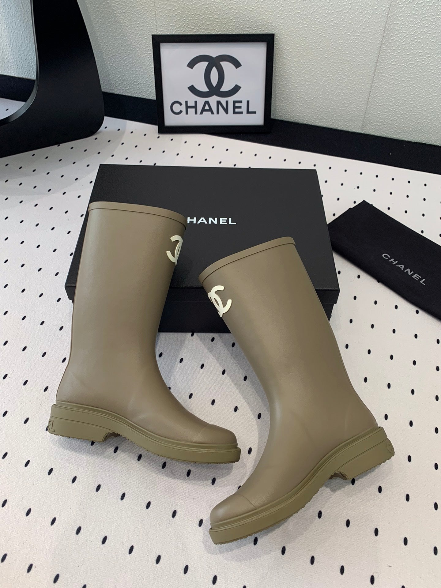 cc rainboot khaki rubber