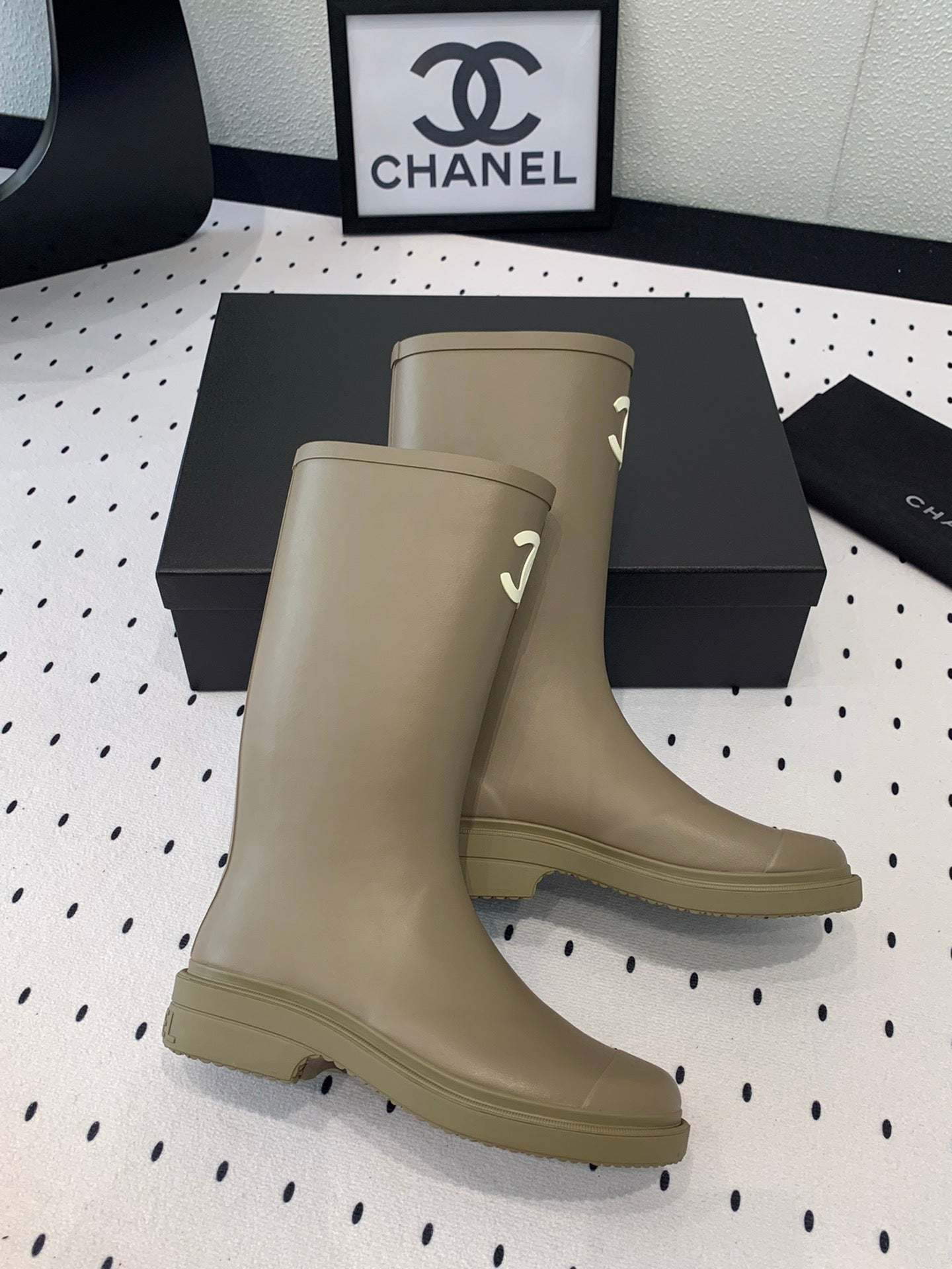 cc rainboot khaki rubber