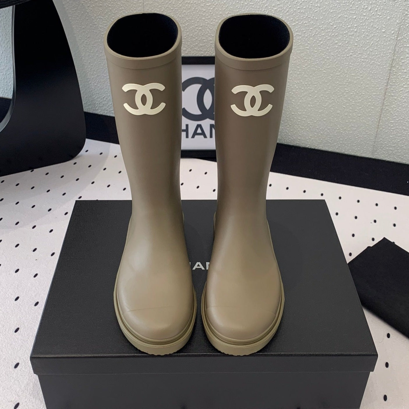 cc rainboot khaki rubber