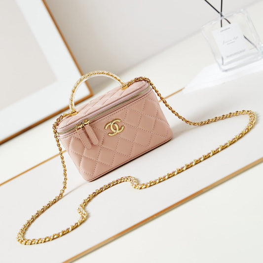 24a vanity 17cm nude lambskin gold hardware