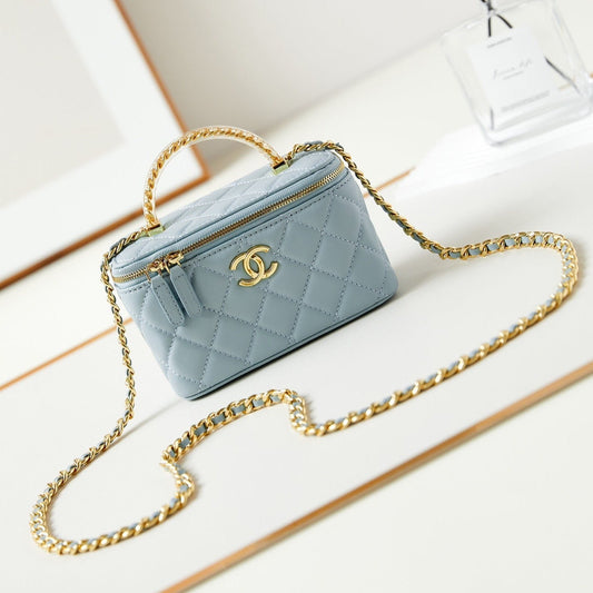 24a vanity 17cm cloud blue lambskin gold hardware