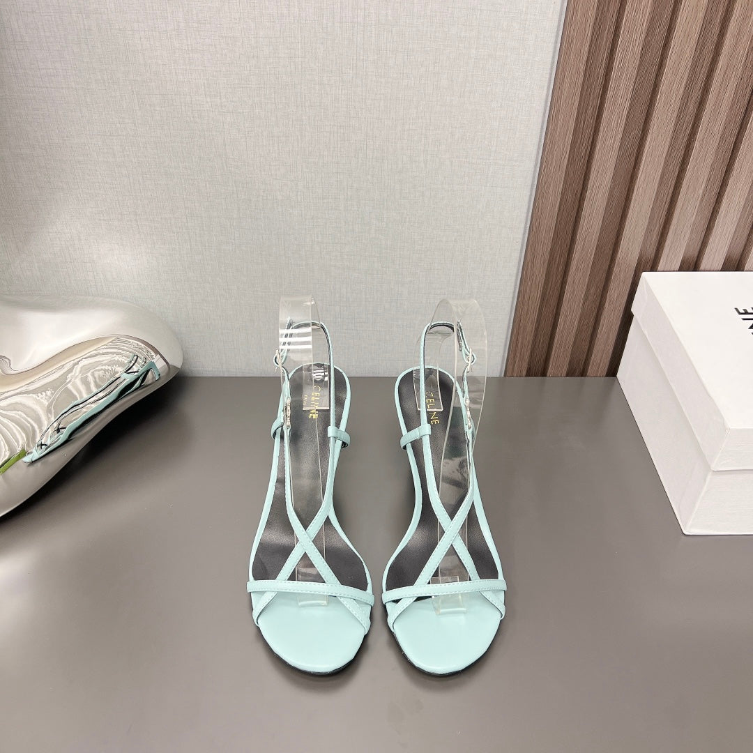 Summer High Heel Sandals Blue Arctic