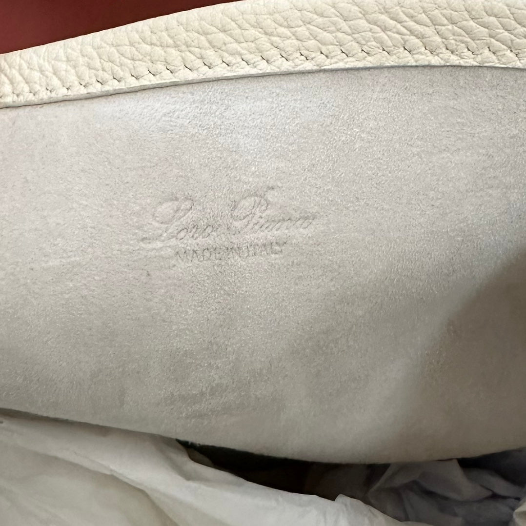 SMALL 21 BALE BAG IN WHITE GRAINED CALFSKIN