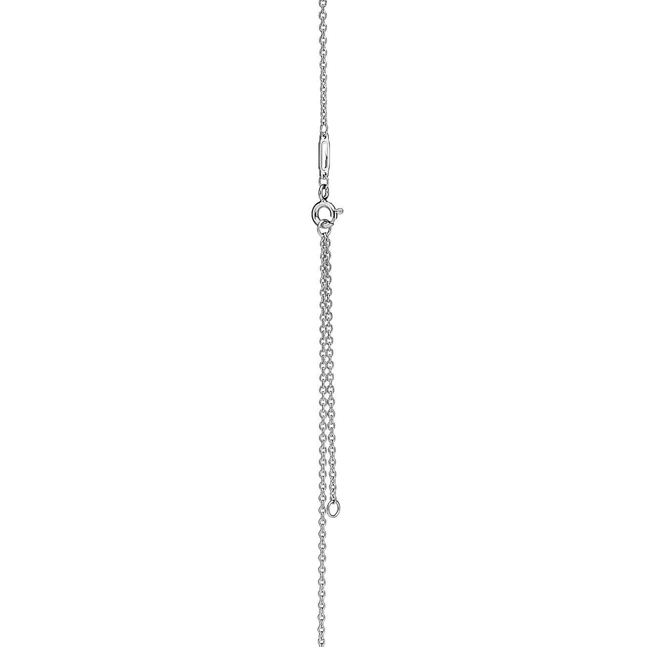 KNOT PENDANT SILVER DIAMOND NECKLACE