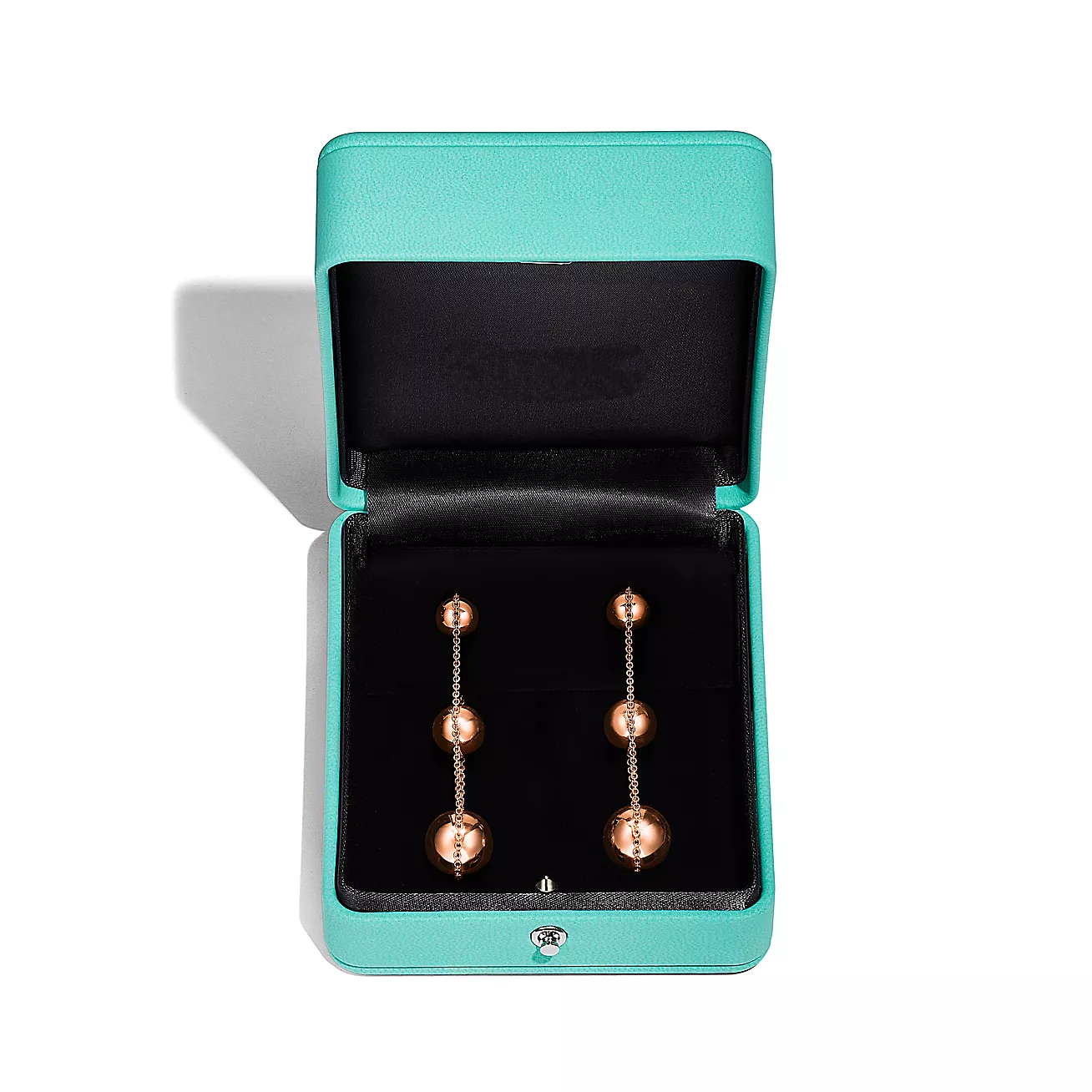 TRIPLE DROP PINK GOLD EARRINGS