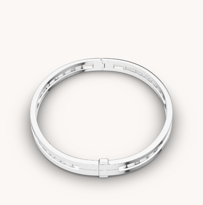 ZERO 1 SPIRAL LOGO SILVER BRACELET