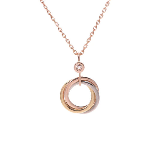 TRINITY SILVER GOLD PINK GOLD NECKLACE