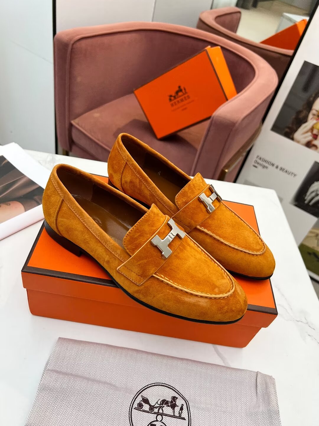 PARIS LOAFER AMBER SUEDE