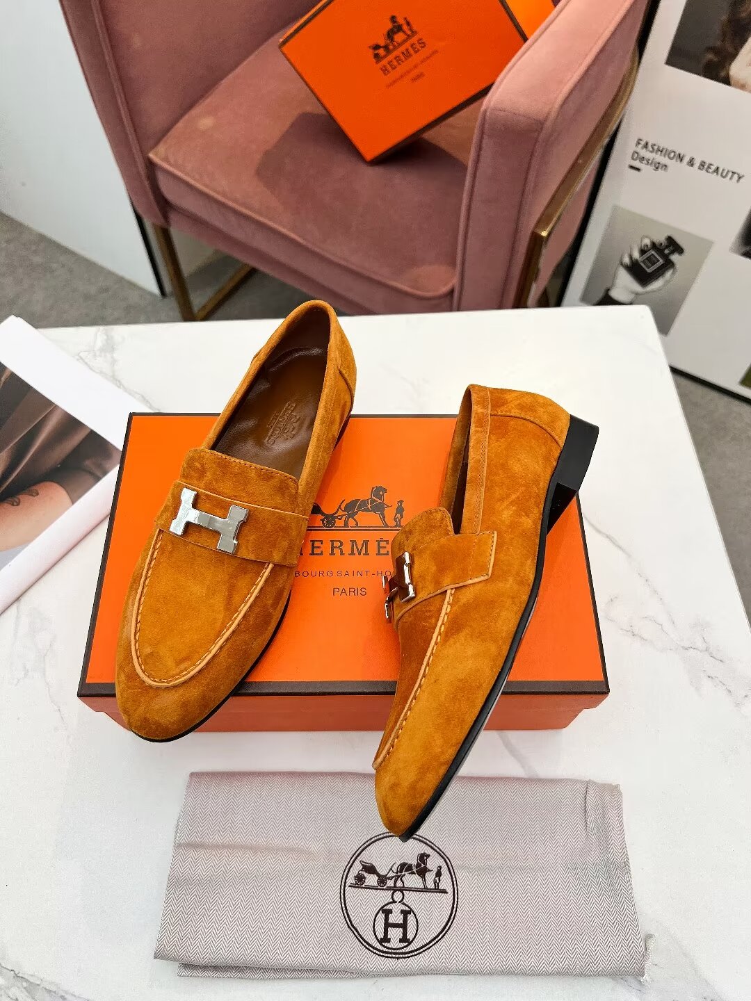 PARIS LOAFER AMBER SUEDE