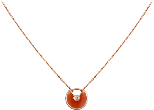 AMULETTE GOLD CARNELIAN ONYX NECKLACE